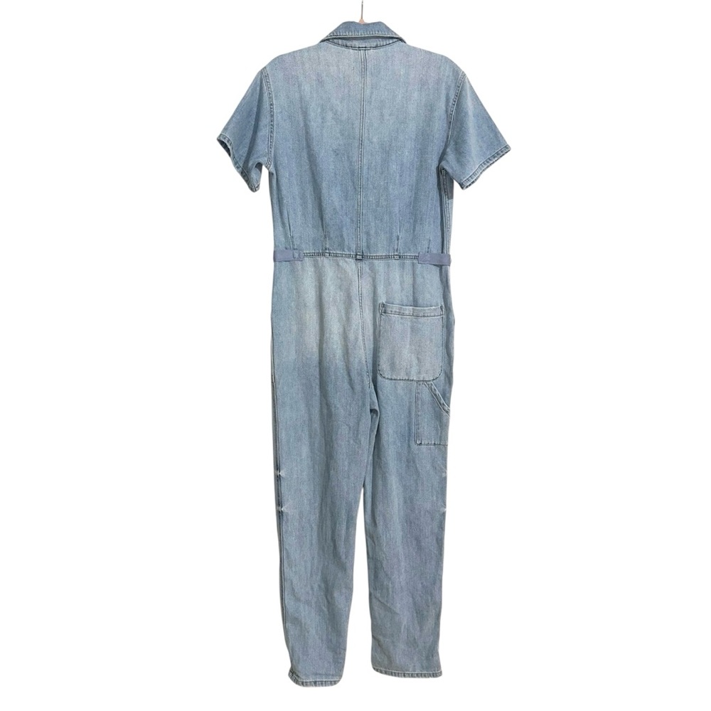 NWT Pistola Grover Light Blue Denim Short Sleeve Jumpsuit SMALL in Disoriented - Picture 5 of 11
